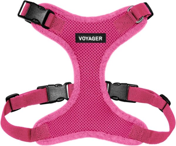 Voyager Step-in Lock Pet Harness - All Weather Mesh, Adjustable Step in Harness for Cats and Dogs by Best Pet Supplies - Fuchsia, XS