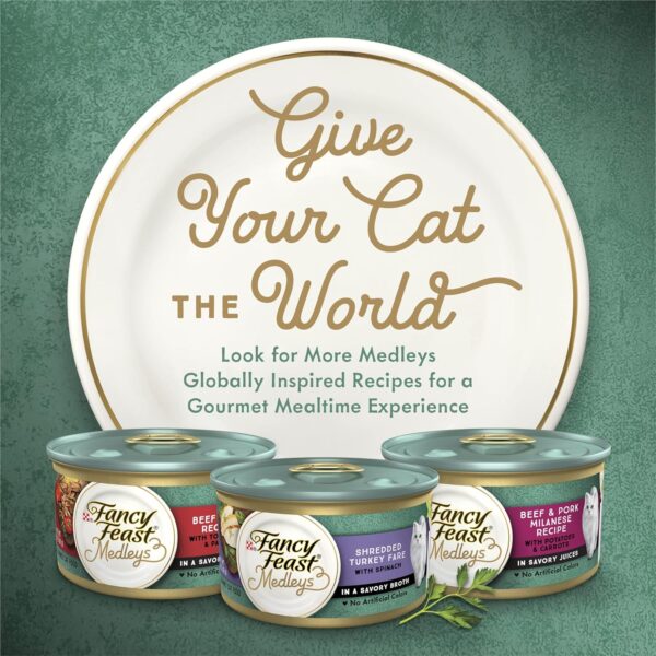 Purina Fancy Feast Wet Cat Food Medleys Florentine Wet Cat Food Variety Pack - (2 Packs of 12) 3 oz. Cans - Image 7