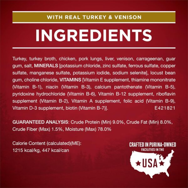 Purina ONE True Instinct Classic Ground Grain-Free Formulas With Real Turkey and Venison, and With Real Chicken and Duck High Protein Wet Dog Food Variety Pack - (Pack of 6) 13 oz. Cans - Image 7