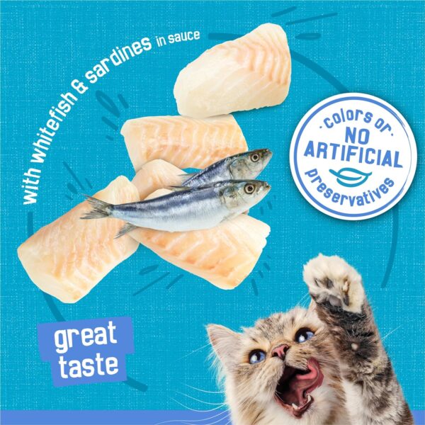 Purina Friskies Wet Cat Food, Shreds With Whitefish & Sardines in Sauce - (Pack of 24) 5.5 Oz. Cans - Image 3