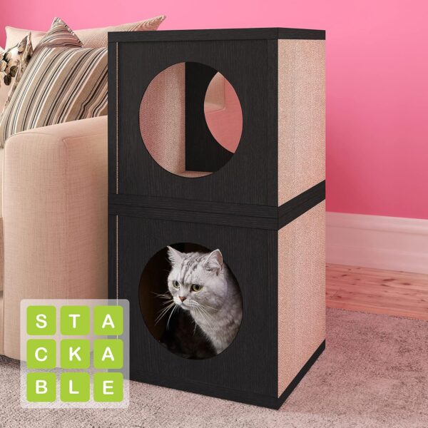 Way Basics Cat Scratching Post House Cube Scratcher (Tool-free Assembly) - Image 4
