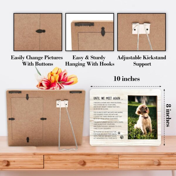 Pet Memorial Pictures Frame, Remembrance Photo Frame, Sympathy Gifts For Loss Of Pet Dog Cat, Farmhouse Home Living Room Bedroom Office Decoration -99 - Image 2