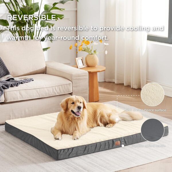 Bedsure Orthopedic Dog Bed Extra Large - Dog Beds with Removable Washable Cover, Egg Crate Foam Pet Bed Mat, Suitable for Dogs Up to 100 lbs - Image 2