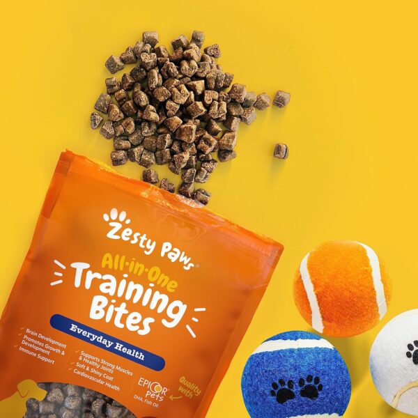 Zesty Paws Training Treats - Support Joint, Muscle, Immune Health - Fish Oil Omega 3 Fatty Acids - PB Flavor - 12oz - Image 6