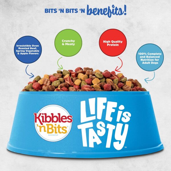 Kibbles 'n Bits Bistro Mini Bits Small Breed Oven Roasted Beef Flavor Dry Dog Food, 16 Pound Bag - Image 5