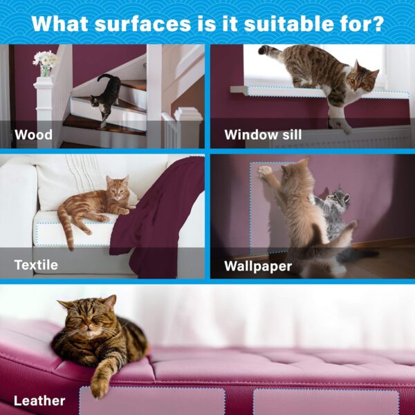 Cat Furniture Protector 12 Premium Sheets-Cat Couch Protector- Furniture Protection from Cat Scratching- Cat Scratch Guards for Furniture-Sofa Protector for Cats- Couch Protector for Cats - Image 3