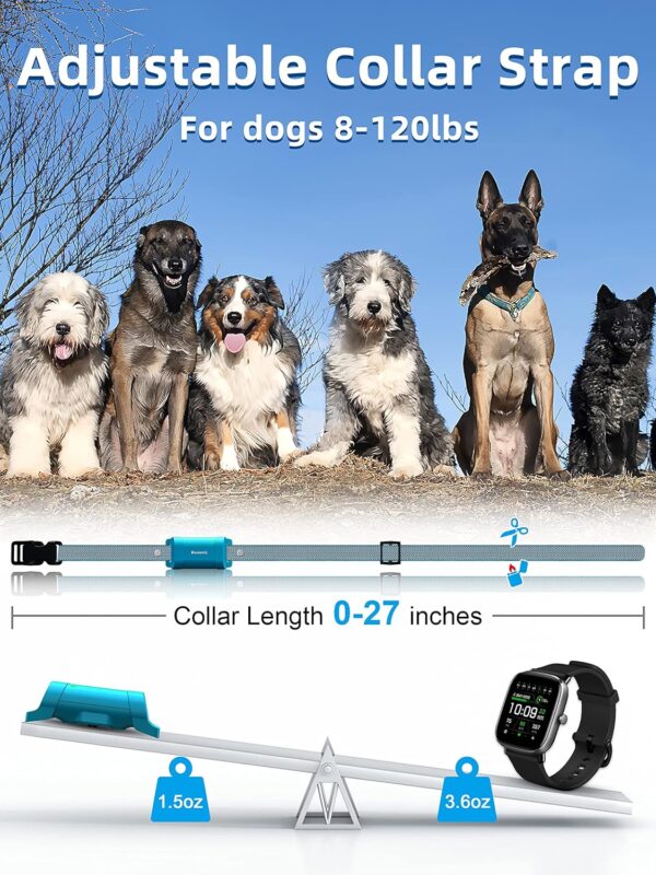 Bousnic Dog Training Collar with Remote - 4000ft Waterproof Dog Shock Collars 2 Dogs for Large Medium Small Dogs Rechargeable E Collars for Dogs Training with Beep Vibration Humane Shock(1-16) Mode - Image 7