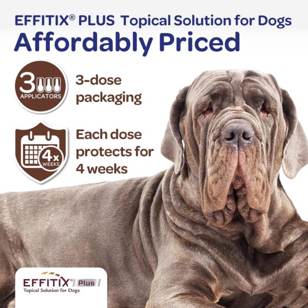 Effitix Plus Topical Solution for Dogs - for Dog Flea and Tick for X-Large Dogs (89-132lbs), 3 Doses, Waterproof Topical Prevention (by Virbac) - Image 7