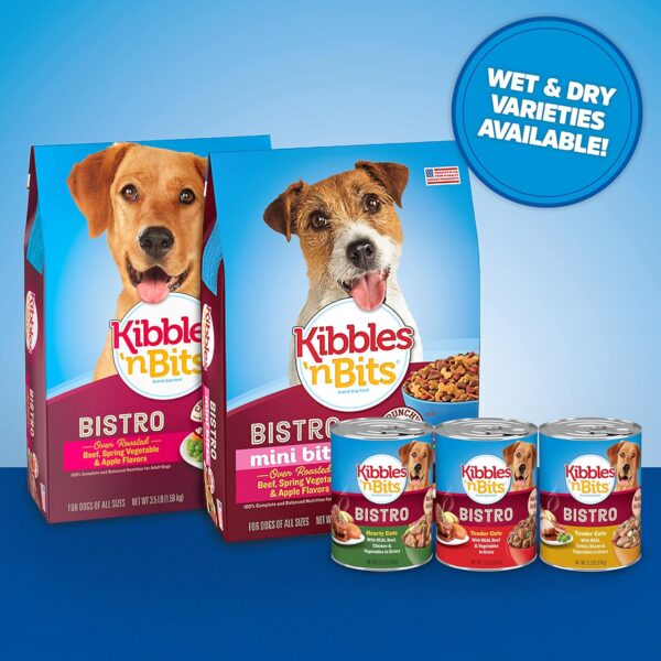 Kibbles 'n Bits Bistro Mini Bits Small Breed Oven Roasted Beef Flavor Dry Dog Food, 16 Pound Bag - Image 10