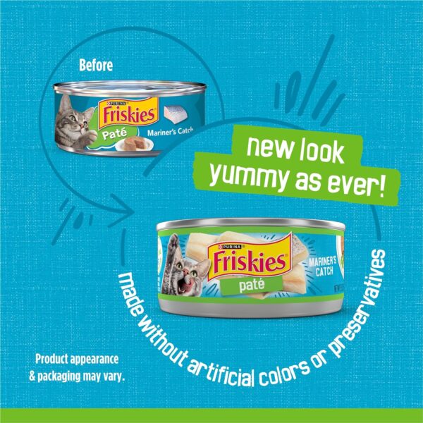 Purina Friskies Pate Wet Cat Food, Mariner's Catch - (Pack of 24) 5.5 oz. Cans - Image 2