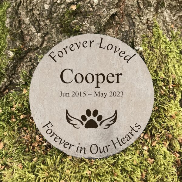 Custom Dog Memorial Gifts for Loss of Dog - Dog Memorial Stone - Pet Memorial Gifts - Pet Loss Gifts - Pet Memorial Stone - Cemetery Decorations for Grave - Image 4