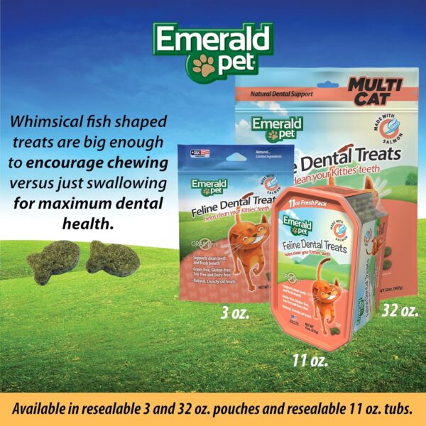 Feline Dental Treats — Tasty and Crunchy Cat Dental Treats Grain Free — Natural Dental Treats to Clean Cat Teeth, Freshen Cat Breath, and Reduce Plaque and Tartar Buildup — Salmon Treats, 3 oz - Image 7