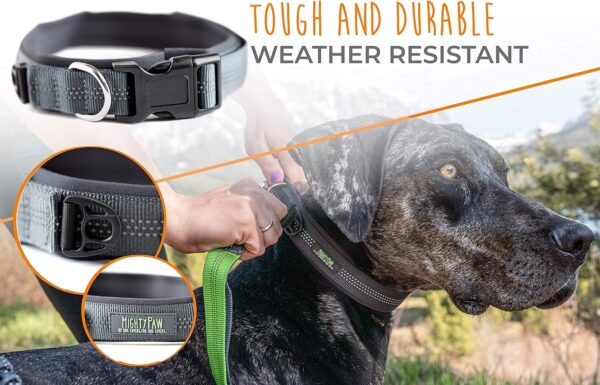 Mighty Paw Dog Collar - Neoprene Padded - Reflective for Running - Extra Comfort for Active Dogs - Dog Collar Reflective - Durable Dog Collar - Heavy Duty Dog Collar for All Dog Breeds - (X-Large) - Image 3