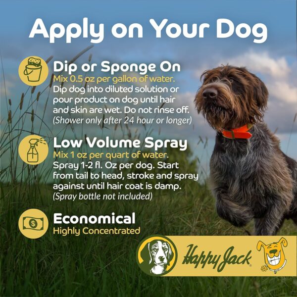 Happy Jack Kennel Dip Dog Flea and Tick Treatment & Prevention, Made in USA, Spray Yard & Home 30-Day Control, Kills Fleas, Ticks, Deer Ticks, Mange, Lice, for Puppies, Small to Large Dogs (16 oz) - Image 4