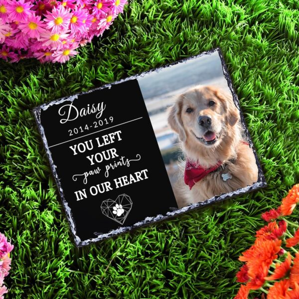 Personalized Rectangle Dog Memorial Stone, Loss of Dog Sympathy Gift, Pet Loss Gifts, Gifts for Cat Lovers, Pet Memorial Stones, Pet Memorial Gift for Dogs, Cemetery Decorations for Grave - Image 5