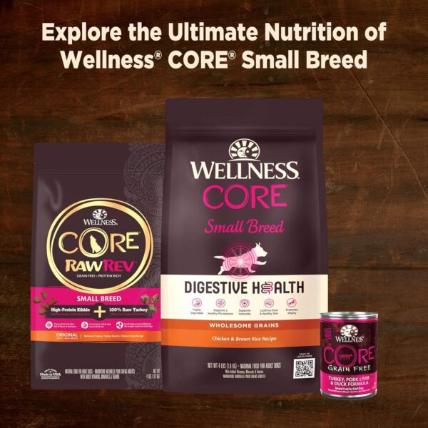 Wellness CORE Natural Grain Free Small Breed Mini Meals Wet Dog Food, Shredded Chicken & Turkey Dinner in Gravy, 3-Ounce Pouch (Pack of 12) - Image 6