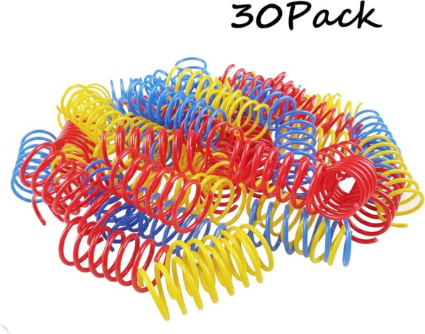 Cat Spring Toys (30 Pack), Plastic Coils for Indoor Active Healthy Play, Colorful 2 Inch Spirals - Image 5