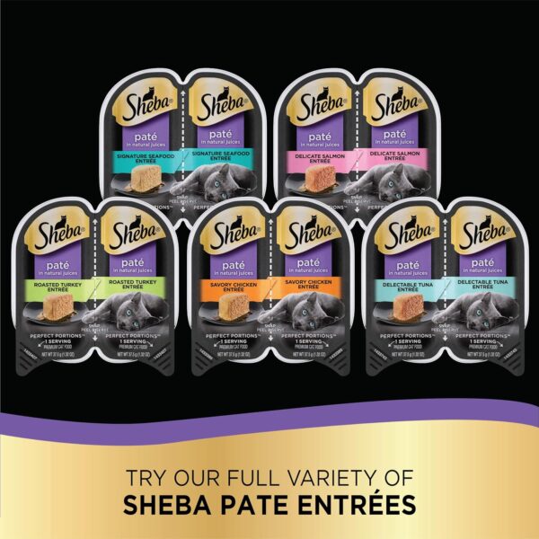 SHEBA PERFECT PORTIONS Cuts in Gravy Adult Wet Cat Food Tray, Delicate Salmon and Tender Whitefish & Tuna Entrée, Twin-Pack - 12 Count (Pack of 2) - Image 9