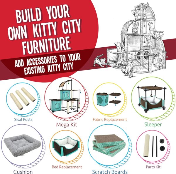 Kitty City Claw Mega Kit 2.0 Furniture, Cat Cushion, Cat Scratch - Image 7