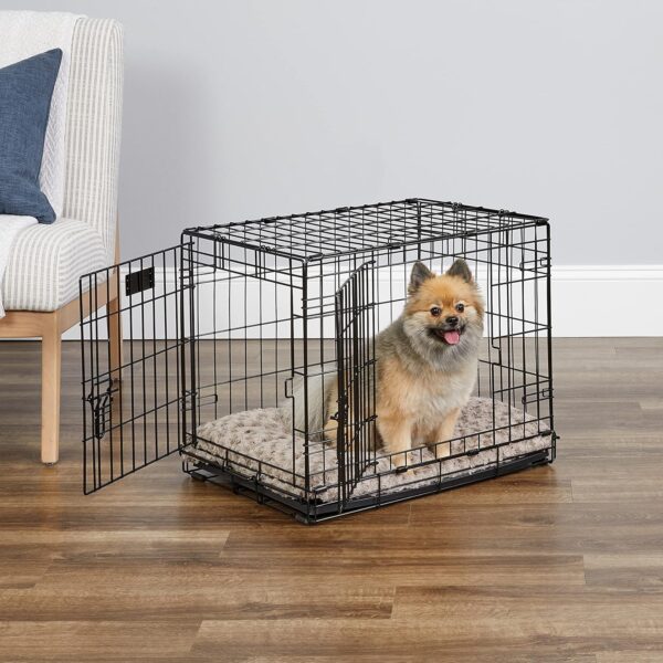 MidWest Homes for Pets Newly Enhanced Double Door iCrate Dog Crate, Includes Leak-Proof Pan, Floor Protecting Feet, Divider Panel & New Patented Features - Image 2