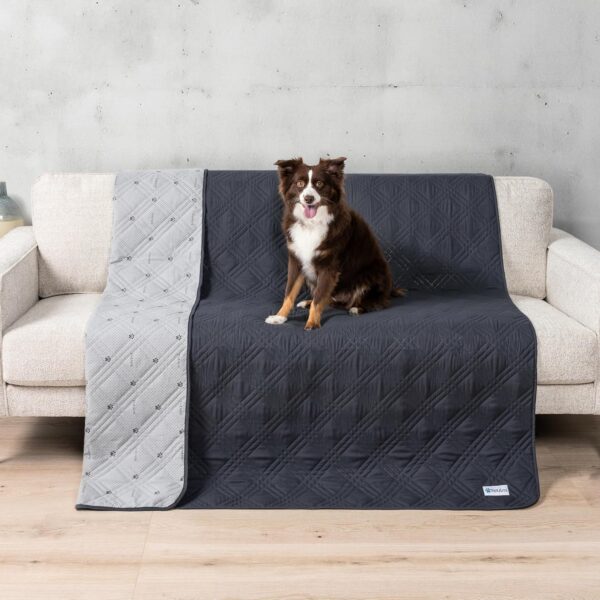 PetAmi Waterproof Couch Cover for Dogs, Waterproof Pet Blanket, Reversible Furniture Cover Sofa Protector for Pet Cat Bed, Washable Waterproof Blanket Dog Cover for Couch Seat, 68x82 Gray