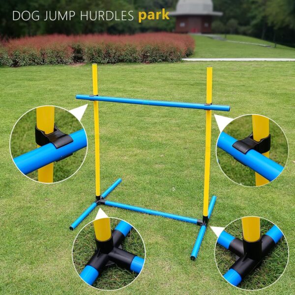 MAICOBI Dog Jump Hurdles Training Equipment,Indoor or Ourdoor,Dog Agility Training Equipment,Jump Obstacle Course for Dogs Outdoor, Playground Equipment,Carrying Bag (1 Set) - Image 3