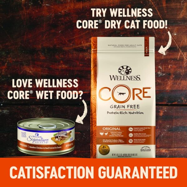 Wellness CORE Grain-Free Signature Selects Wet Cat Food, Natural Pet Food Made with Real Meat (Poultry Variety Pack, 2.8 Ounce Can, Pack of 8) - Image 8