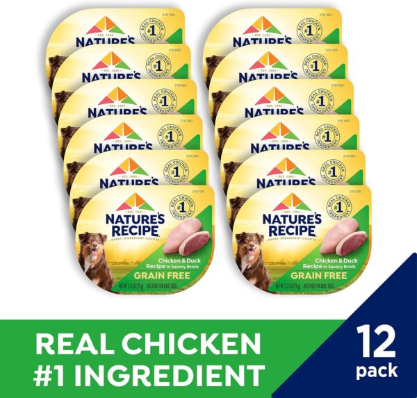 Nature's Recipe Grain Free Wet Dog Food, Chicken & Duck Recipe, 2.75 Ounce Cup (Pack of 12) - Image 3