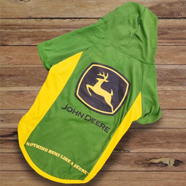 Pets First John Deere Dog Hoodie T-Shirt, Small. Warm Pet Clothing with Hood for Pets, Dogs, Cats, Puppies, Kittens. Soft, Comfortable, Stretchable, Durable Pet Hoody CAT Tee Shirt & Jacket - Image 5