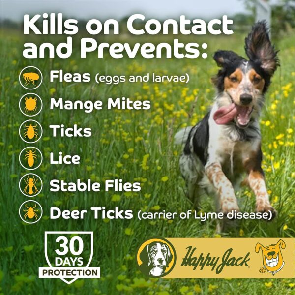 Happy Jack Kennel Dip Dog Flea and Tick Treatment & Prevention, Made in USA, Spray Yard & Home 30-Day Control, Kills Fleas, Ticks, Deer Ticks, Mange, Lice, for Puppies, Small to Large Dogs (16 oz) - Image 2