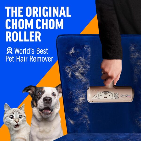 Chom Chom Roller Pet Hair Remover - ChomChom Reusable Dog and Cat Lint Rollers for Furniture, Couch, Car, and Clothes - Limited Dog Edition﻿ - Image 2